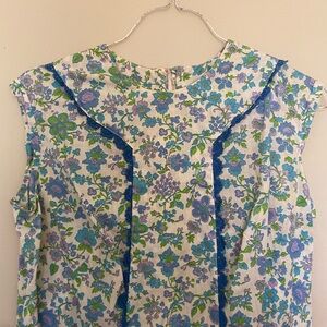 Vintage 1960s / 1970s floral straight handmade dress size womens medium